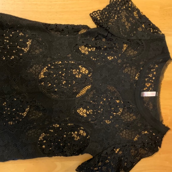 Black Crochet Lace Top - Medium - Picture 3 of 3
